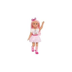 Glitter Girls &ndash; 14-inch Doll Clothes &ndash; Pink and White Candy Outfit &ndash; Striped See-Through Socks &ndash; Sparkly Pink Shoes &ndash; Toys for Kids 3 Years+