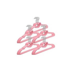 Lot de 50 cintres Mignons en Forme de c&oelig;ur avec Crochet pivotant &agrave; 360 degr&eacute;s pour v&ecirc;tements Adultes pour Vestes, Pantalons, Chemises, Costumes, Robes et placards (Rose, Plastique)