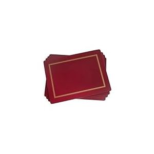 Portmeirion Home & Gifts Pimpernel Lot de 4 Sets de Table Classiques Bordeaux Taille L Rouge