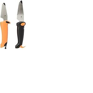 KUHN RIKON Kinderkitchen Set, 1x Couteau chien avec lame dentel&eacute;e noir et 1x Couteau chien orange, Couteaux pour enfants &agrave; partir de 3 ans, 2 pi&egrave;ces