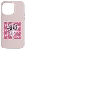 Echo Tech Technicienne en échocardiographie Fille Coquette Bow Rose Coque pour iPhone 14 Pro Max