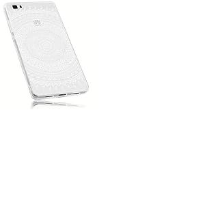 mumbi Coque de protection pour Huawei P8 Lite (2015) TPU gel silicone blanc Motif Mandala Griffonnage