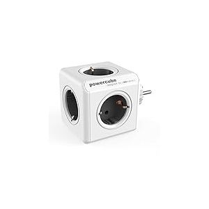 allocacoc Power Cube 1100GY/DEORPC Chargeur extendeur pour Smartphone/Tablette USB 2.1 Argent/Blanc