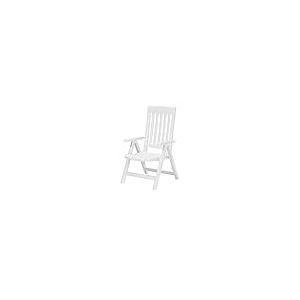 Sieger 740/W KT Palma Fauteuil Multi-Positions Dossier Réglable Résine de Synthèse Blanc 67 x 62 x 105 cm