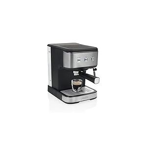 Princess Machine à espressos et capsules - Réservoir 1,5 L - 20 bar - 850 W - Compatible avec les capsules Nespresso 01.249413.01.001, Noir, Inox Brossé