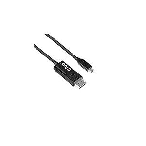 Club 3D Câble Adaptateur USB Longueur : 1,8 m - Type C vers Displayport - 8K60Hz HDR - Noir - Référence : CAC-1557