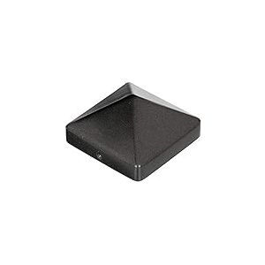 Alberts 217099 Capuchon pour poteau en bois | forme haute | fonte d'aluminium | en anthracite métallique | 90 x 90 mm