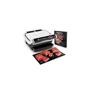 Tefal Grill électrique de table, 12 programmes automatiques, Mode manuel, Fonction aliments congelés, 2000 W, Livret recettes OptiGrill Elite GC750D12, Noir / Gris