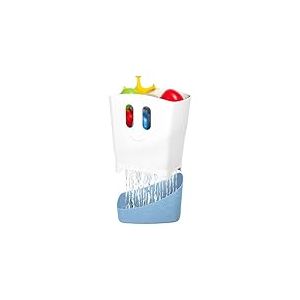 Ubbi Freestanding Bath Toy Organizer Bath Caddy with Removable Drying Rack Bin and Scoop for Toddlers and Baby, Cloudy Blue