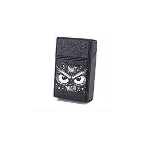 Etui Boite en Cuir Paquet De Cigarette Noir Don't Touch