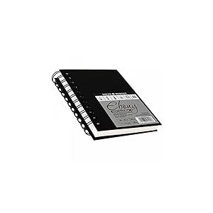 Daler Rowney Ebony - Carnet de croquis spiralé couverture rigide 50 feuilles A5 - 160g/m²