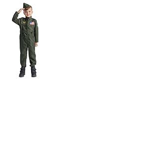 Dress Up America Costume De Pilote De Chasse Pour Enfants – Combinaison De Pilote De Chasse De l'Air Force – Costume De Déguisement Top Gun Pour Garçons