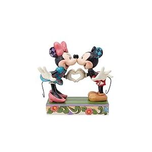 Enesco Disney Traditions by Jim Shore Figurine Mickey et Minnie Mouse en Forme de c&oelig;ur Multicolore 15 cm