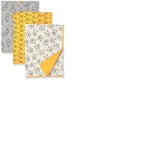 Amazon Essentials Disney | Marvel | Star Wars Couvertures d’Emmaillotage Mixte Bébé, Lot de 3, Lot de 3 Winnie L'ourson Oh Bother, Taille unique