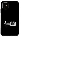 Platine Heartbeat DJ Vinyl Record Music Line Coque pour iPhone 11