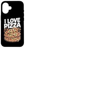 Tranches de pepperoni au fromage I Love Pizza Coque pour iPhone 16