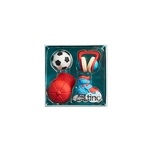 Tinc Lot de Gommes pour Enfants, Cool Dude, S4BOYERA, Utilisation &agrave; L'&eacute;cole et Aux devoirs, Rouge, Bleu, Blanc, Noir, Effa&ccedil;age Pr&eacute;cis, Accessoire Scolaire Essentiel