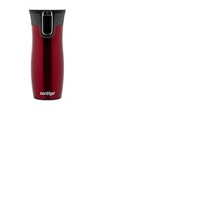 Contigo West Loop Autoseal Travel, Thermique en acier inoxydable, Fiole à vide, Gobelet étanche, Tasse à café avec couvercle facile à nettoyer sans BPA, Rouge, 470 ml