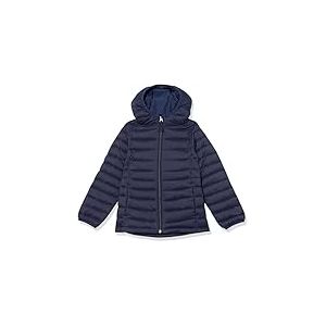 Amazon Essentials Doudoune à Capuche Légère, Paquetable et Résistante à L’Eau Fille, Bleu Marine, 6-7 Ans