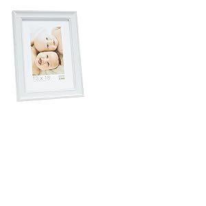 Deknudt Frames S40JF1 Cadre Photo Bois Fin Peint Blanc 15 x 15 cm