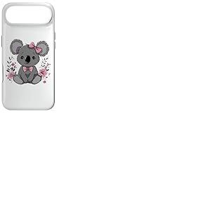 Koala Mignon Kawaii Koala Ours Rose n&oelig;ud Fleurs Coque pour iPhone Air