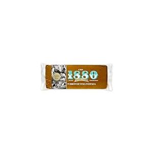 1880 - Turrón au Jaune d'oeuf Caramélisé "Rilsan" 300g, Tablette avec Amandes sélectionnées et miel, Texture crémeuse, Qualité suprême, Fait à la main, Recette traditionnelle, Cadeau de Noël