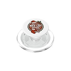 Vintage Certified Nice List Member Christmas Holiday Funny PopSockets PopGrip pour MagSafe