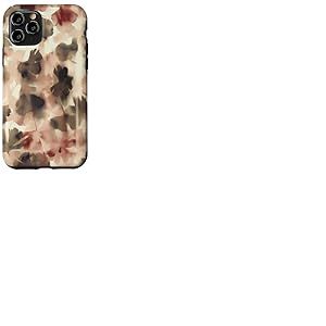 Moody Ginkgo Leaves Abstract Botanical dans des Tons automnaux Coque pour iPhone 11 Pro