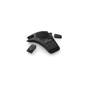 Snom C520 conférence téléphonique (DECT, Bluetooth, microphone sans fil, extensible, pour les grandes conférences avec jusqu'à 4 chambres séparées), Noir, 00004356