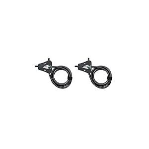 Master Lock 8418EURD Câble antivol réglable avec serrure à clé [câble réglable de 30 cm à 1,8 m] [Python] - Idéal pour les équipements sportifs, les outils et les meubles de jardin, noir (Lot de 2)