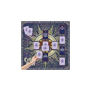 Tirmanaz Nappe d'autel, Nappe de Tarot en Velours, Nappe de Divination imprimée Croix Celtique pour la Lecture, Tapis de Tarot Violet pour la Lecture, Les Cartes, la Sorcellerie, la Magie