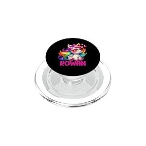 Rowan Nom personnalis&eacute; Licorne color&eacute;e pour Femmes et Filles PopSockets PopGrip pour MagSafe