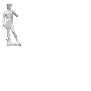 Palmetto Housewares R&eacute;plique de la Sculpture de David - Couleur Blanche - R&eacute;plique de la Statue de David en r&eacute;sine Plastique Dure - LWH - 22,9 x 10,2 x 10,2 cm