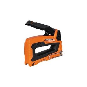 Klein Tools 45001 Agrafeuse robuste pour c&acirc;ble vocal et de donn&eacute;es, compatible avec agrafes isol&eacute;es de 13/64" &agrave; 19/32"