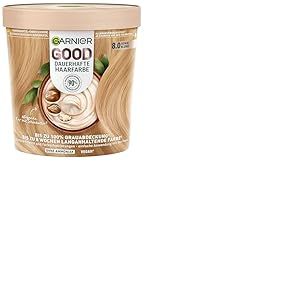 Garnier GOOD Coloration permanente pour cheveux 8.0 Blond miel &ndash; Coloration sans ammoniaque, jusqu'&agrave; 100% de couverture des cheveux blancs, 1 pi&egrave;ce