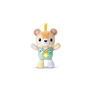 VTech - Lumi Chant'Ourson, Ours en Peluche Interactif, Hochet Bébé, Éveil Musical, Jouet Poussette, Siège Auto et Parc Bébé, Cadeau de Naissance Bébé Dès 3 Mois - Contenu en Français