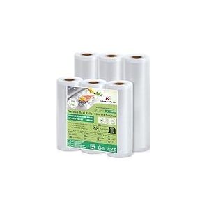 KitchenBoss Sacs Sous Vide Alimentaire 6 Rouleaux：28 x 600 cm + 20 x 600 cm, Rouleau Sous Vide Alimentaire pour Machine Sous Vide des Aliments et la Cuisson Sous Vide