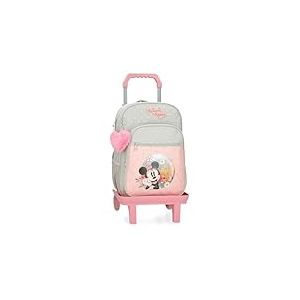 Disney Joumma Minnie Wild Nature Sac à Dos Scolaire avec Chariot Vert 30 x 38 x 12 cm Polyester 13,68 L, Vert, Sac à Dos Scolaire avec Chariot