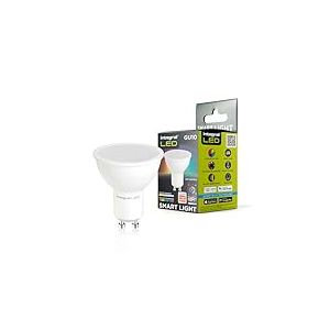 Integral ampoule LED GU10 Lot de 4 variation couleur WiFi 2,4GHz - Blanc chaud, froid et lumière du jour 2700K-6500K, 350lm, 4,9W (équivalent 50W) & Application et compatible Alexa & Google Home.