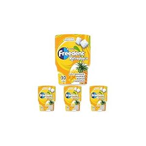 FREEDENT Refreshers Chewing-gum Mangue Ananas - Bo&icirc;te de 30 amandes sucr&eacute;es - 67 g (Lot de 4)