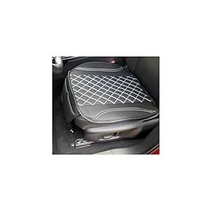BREMER SITZBEZÜGE OT408 Coussin de siège en Cuir synthétique Compatible avec Smart fortwo 450 - avec Coutures Blanches - Noir/Blanc