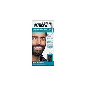 Just For Men Peinture pour barbe et moustache de couleur noire, &eacute;limine les cheveux gris et donne un aspect plus &eacute;pais et complet, M55