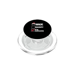 Liste de Noël Père Noël Nice Naughty It's Complicated PopSockets PopGrip pour MagSafe