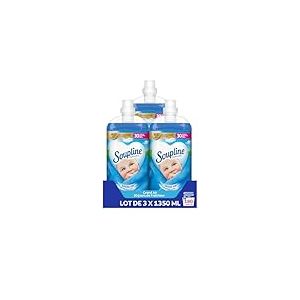 SOUPLINE Adoucissant Liquide Concentré 3D Grand Air, Formule Action Froid, 92% D'ingrédients D'origine Naturelle, Set de 3x1.35L