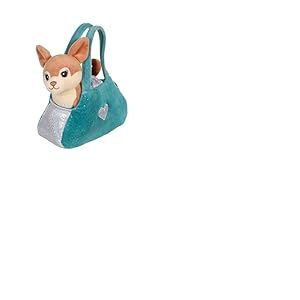 Gipsy Toys – Peluche Sweety Bag Chihuahua Marron - Sac Vert - 18 CM