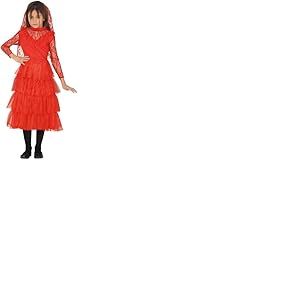 FIESTAS GUIRCA | Costume Red Wife Enfant (10-12 ans) - Robe et Voile - Costumes de Mari&eacute;e, Princesse et Contes pour Halloween, Carnaval et F&ecirc;tes Costum&eacute;es - Id&eacute;al pour Filles - Rouge