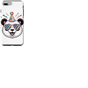 Panda Ours Chapeau De Fête D’Anniversaire Lunettes De Soleil Coque pour iPhone 7 Plus/8 Plus