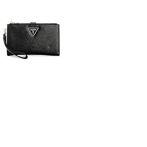 GUESS Laurel II Double Zip Organizer Wallet, Portefeuille Organiseur Femmes, Noir, Taille Unique