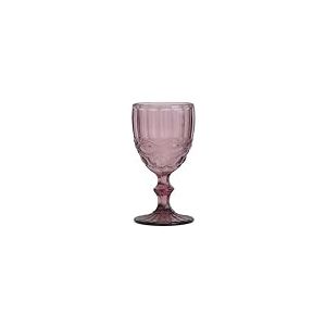 Lot de 6 verres &agrave; vin 'Vintage' 260 ml &Oslash;8 x 15,5 cm Lavande Verre