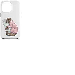 Adorable Chien Bullmastiff endormi en Pyjama Art du Coucher Coque pour iPhone 13 Pro